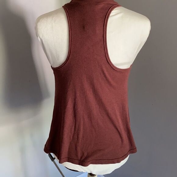 Free People | Brown High Neck Tank Top | XS - Picture 3 of 4
